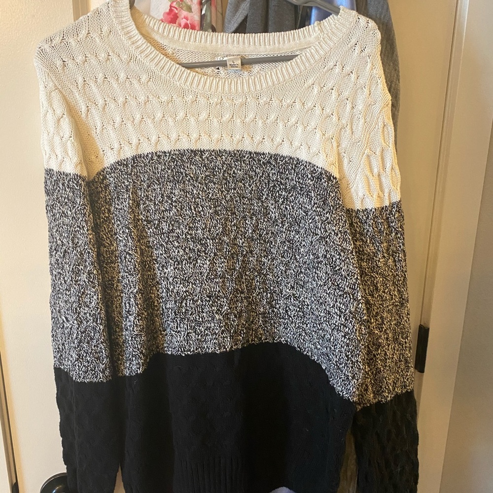 Color block sweater